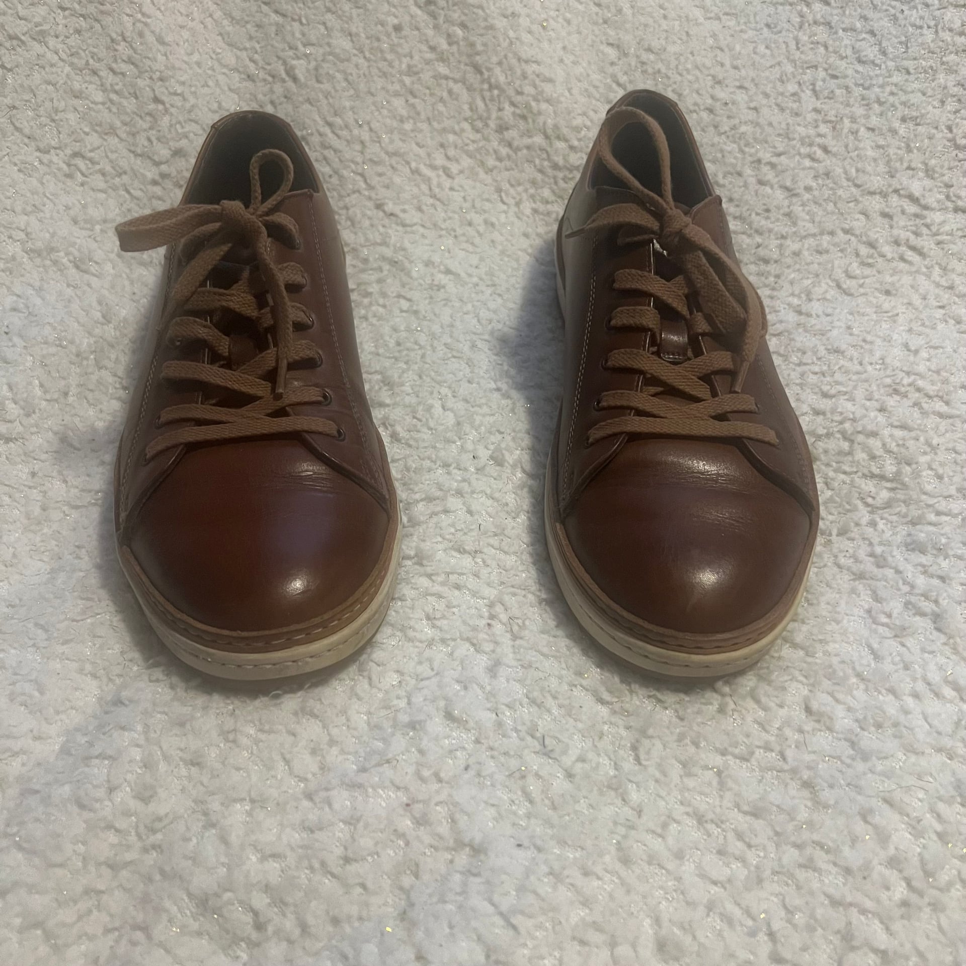 To Boot New York Adam Derrick Brown Leather Sneakers Made In Italy Size 11 Dress